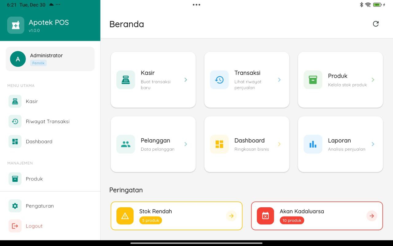 Apotek POS Tablet View